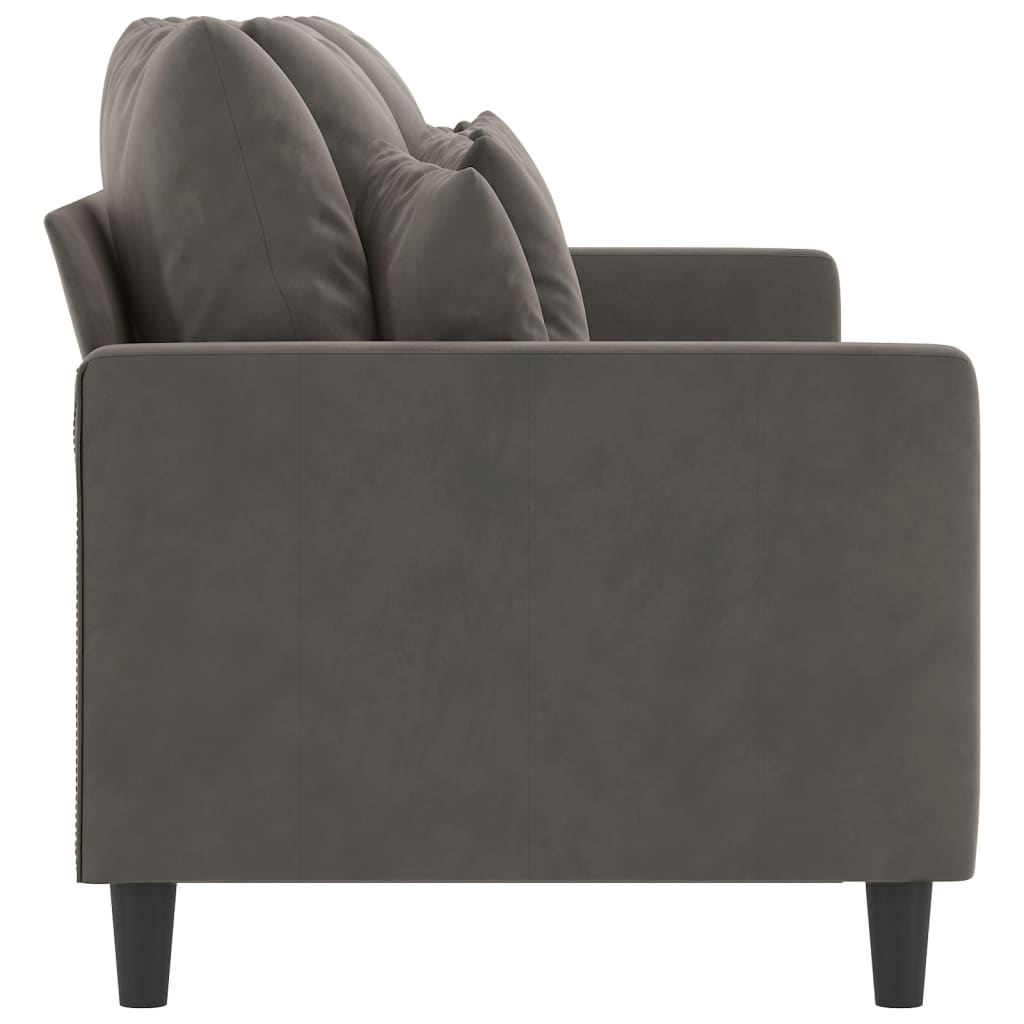 vidaXL 3-Seater Sofa Dark Gray 70.9" Velvet