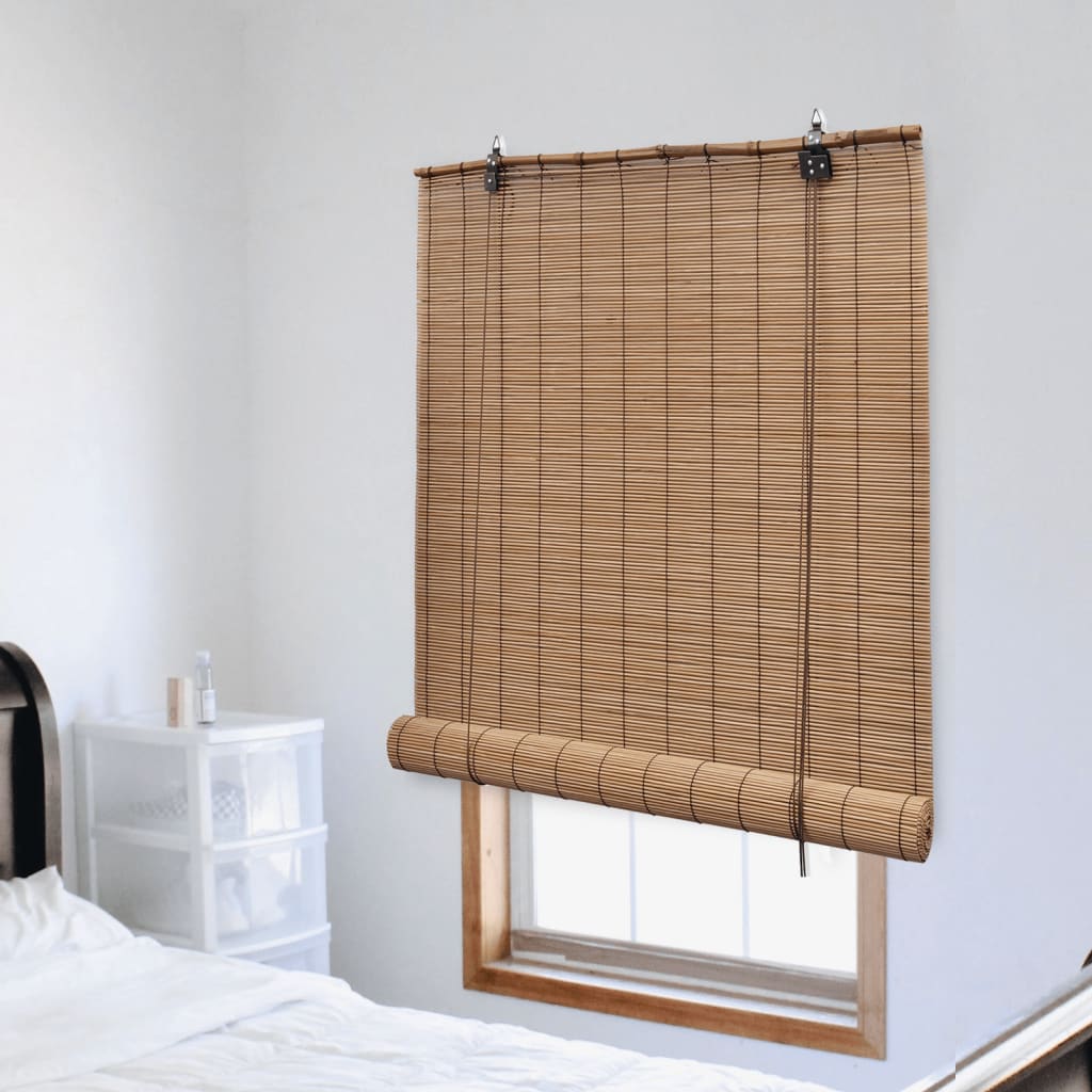 vidaXL Roller Blind Bamboo 59.1"x63" Brown