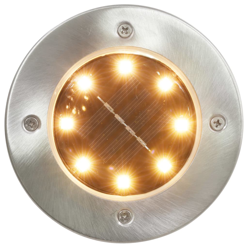 vidaXL Solar Ground Lights 8 pcs LED Lights Warm White