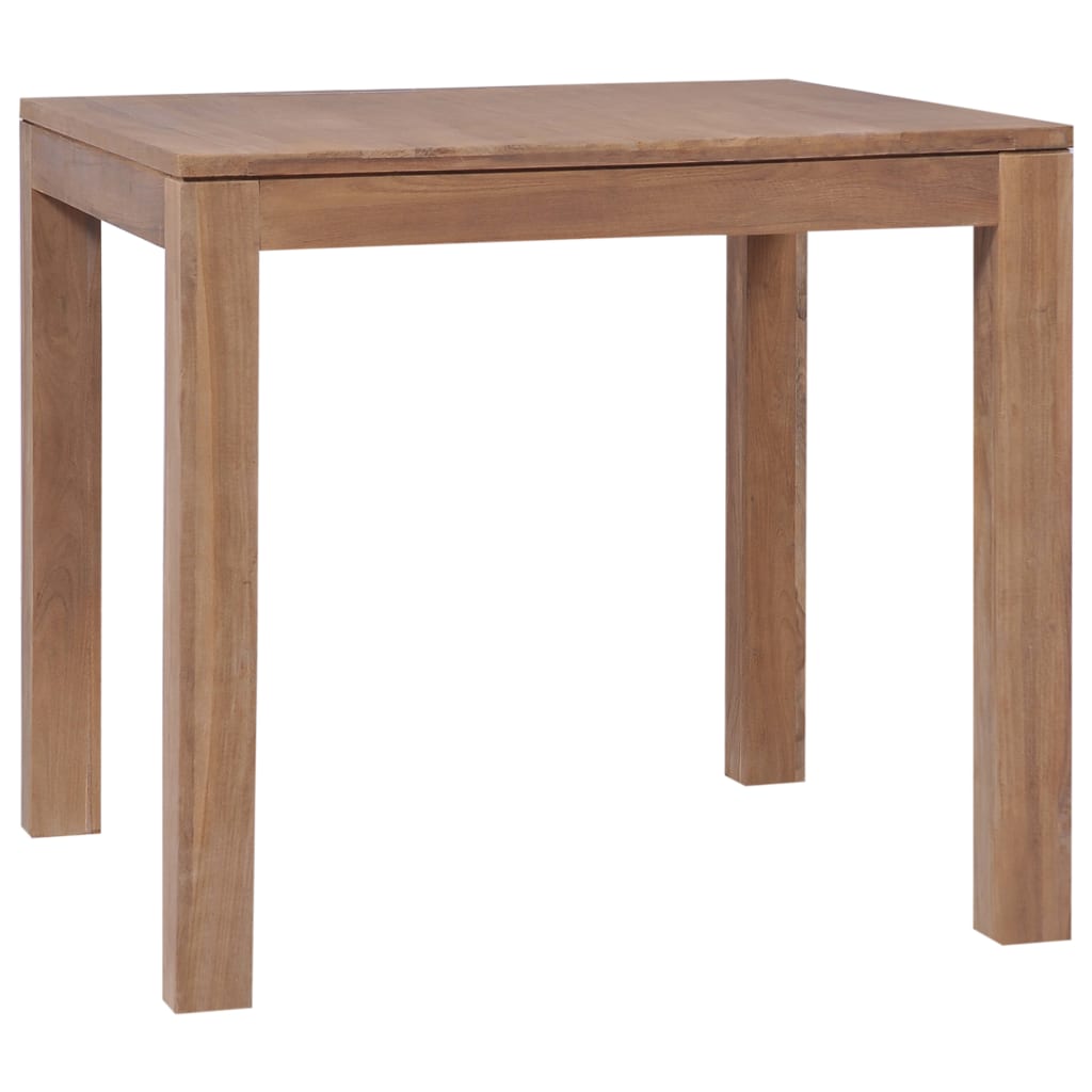 vidaXL Dining Table Solid Teak Wood with Natural Finish 32.3"x31.5"x29.9"