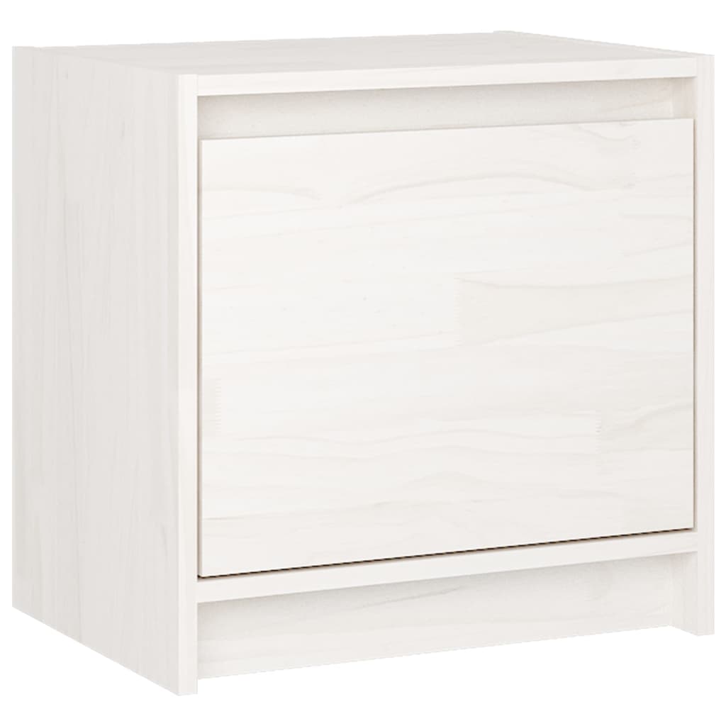 vidaXL Bedside Cabinets 2 pcs White 15.7"x12"x15.7" Solid Wood Pine