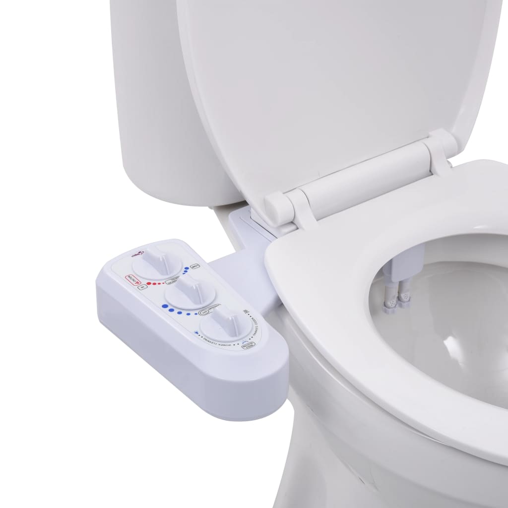 Non-Electric Bidet Attachment - Hot & Cold Water, Dual Nozzles With Self-Cleaning