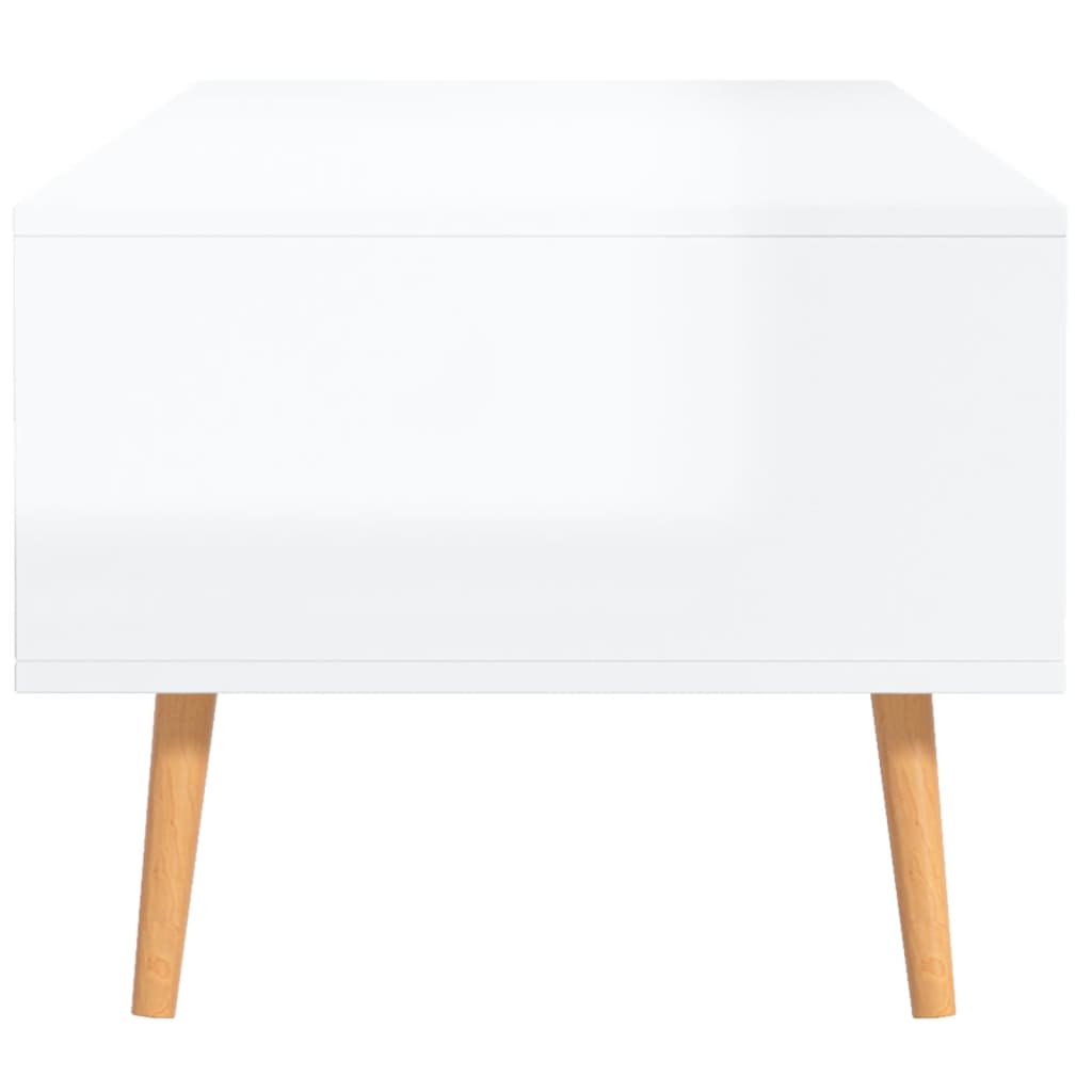 vidaXL Coffee Table High Gloss White 39.4"x19.5"x16.9" Engineered Wood