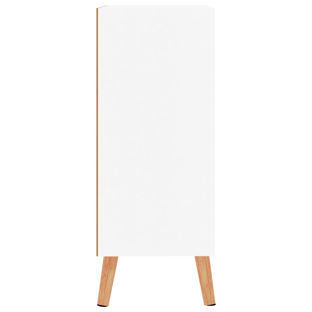 vidaXL Sideboard White and Sonoma Oak 23.6"x11.8"x28.3" Engineered Wood