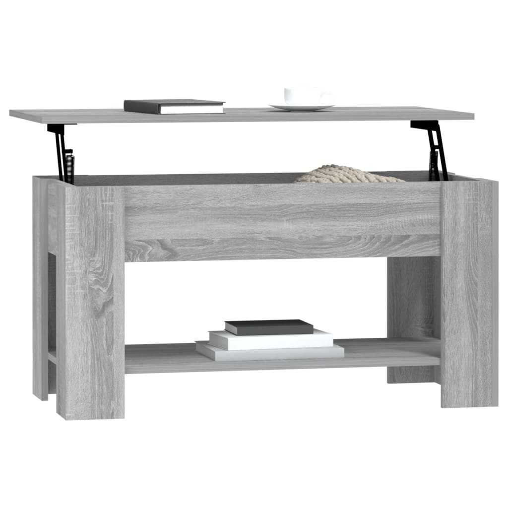 vidaXL Coffee Table Gray Sonoma 39.8"x19.3"x20.5" Engineered Wood