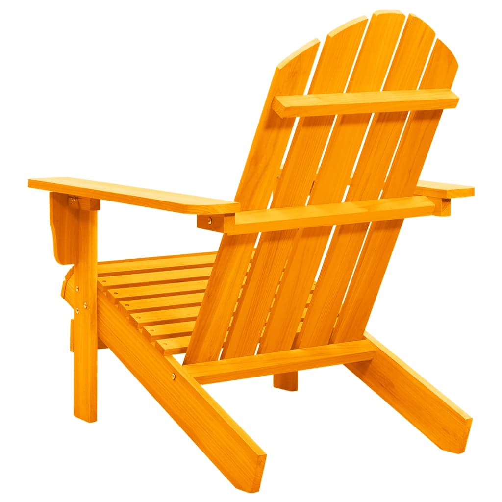 vidaXL Patio Adirondack Chair Solid Fir Wood Orange