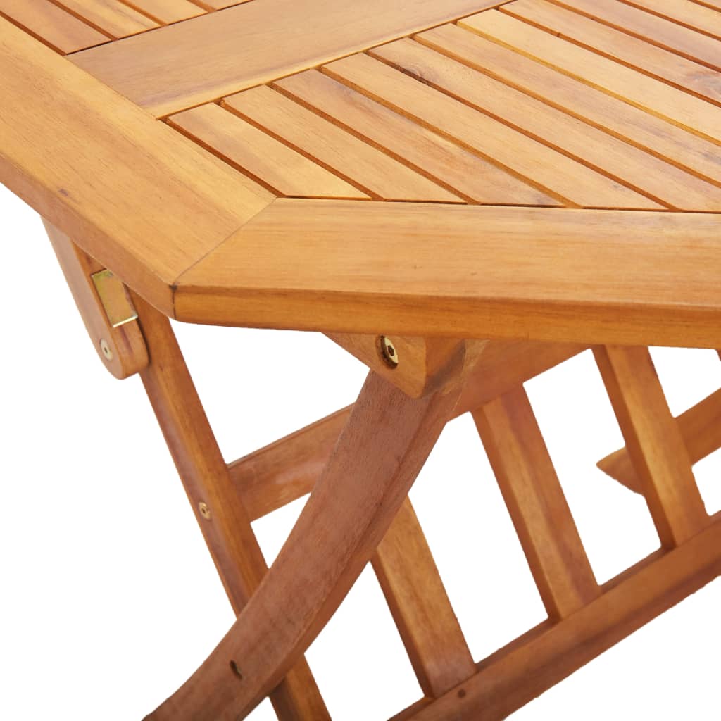 vidaXL Folding Patio Table 35.4"x29.5" Solid Wood Acacia