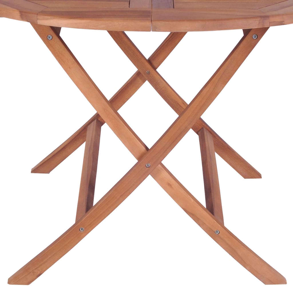 vidaXL Folding Patio Table 47.2"x29.5" Solid Teak Wood