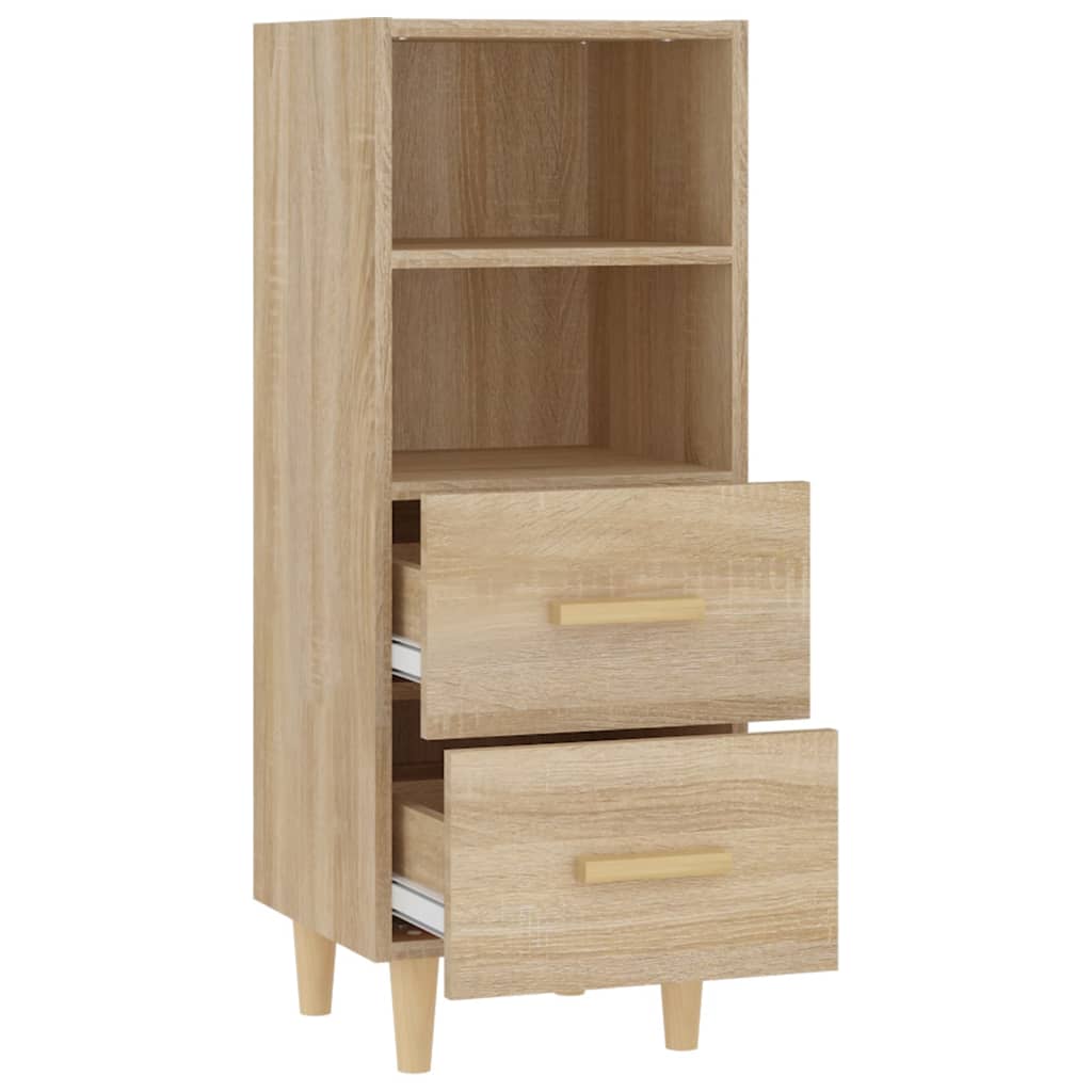 vidaXL Sideboard Sonoma Oak 13.6"x13.4"x35.4" Engineered Wood