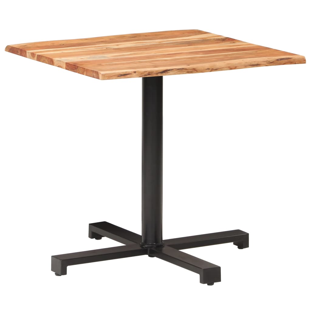 vidaXL Bistro Table with Live Edges 31.4"x31.4"x29.5" Solid Acacia Wood