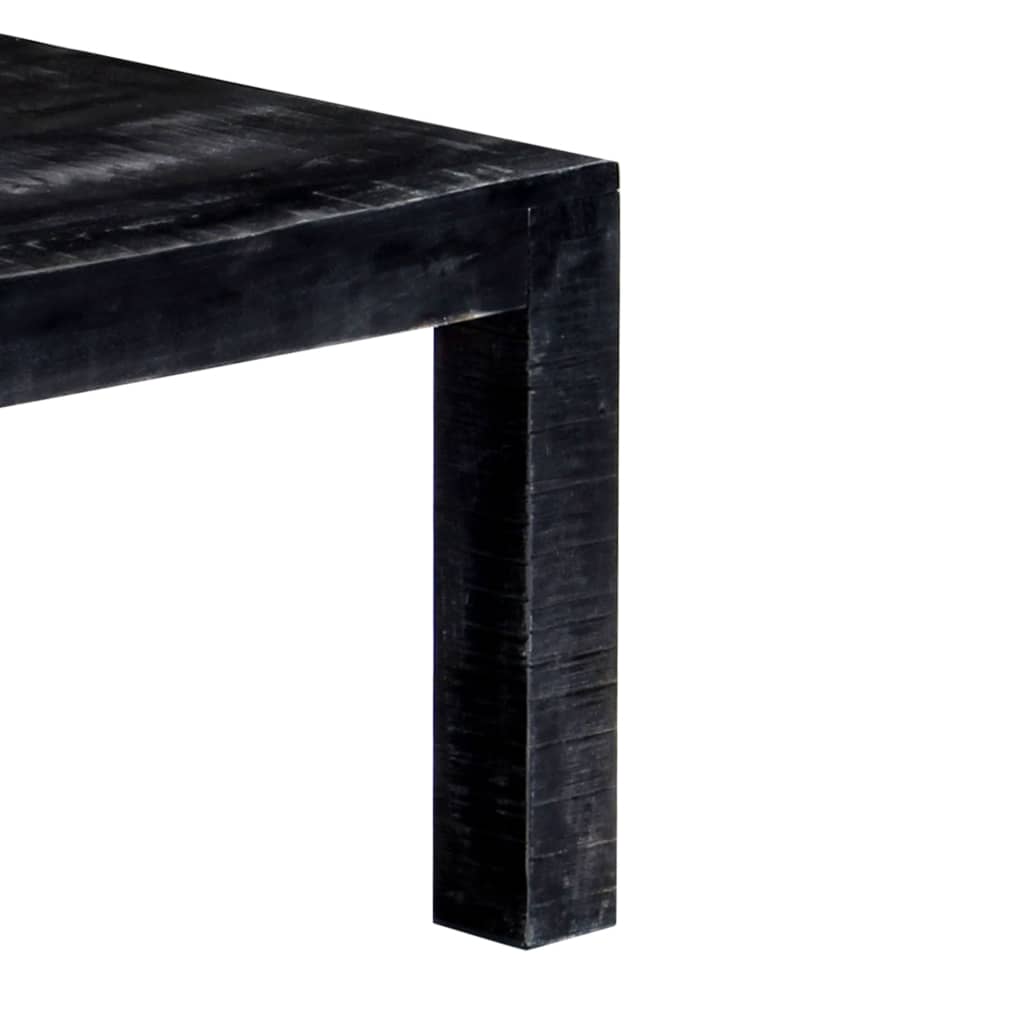 vidaXL Coffee Table Black 43.3"x19.7"x13.8" Solid Mango Wood