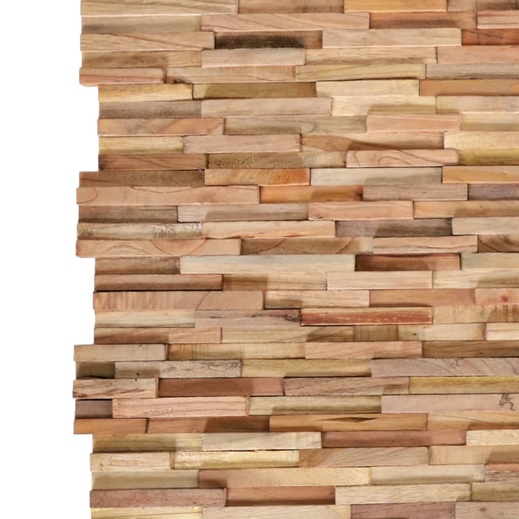 vidaXL 3D Wall Cladding Panels 10 pcs 11.6 ft? Solid Teak Wood