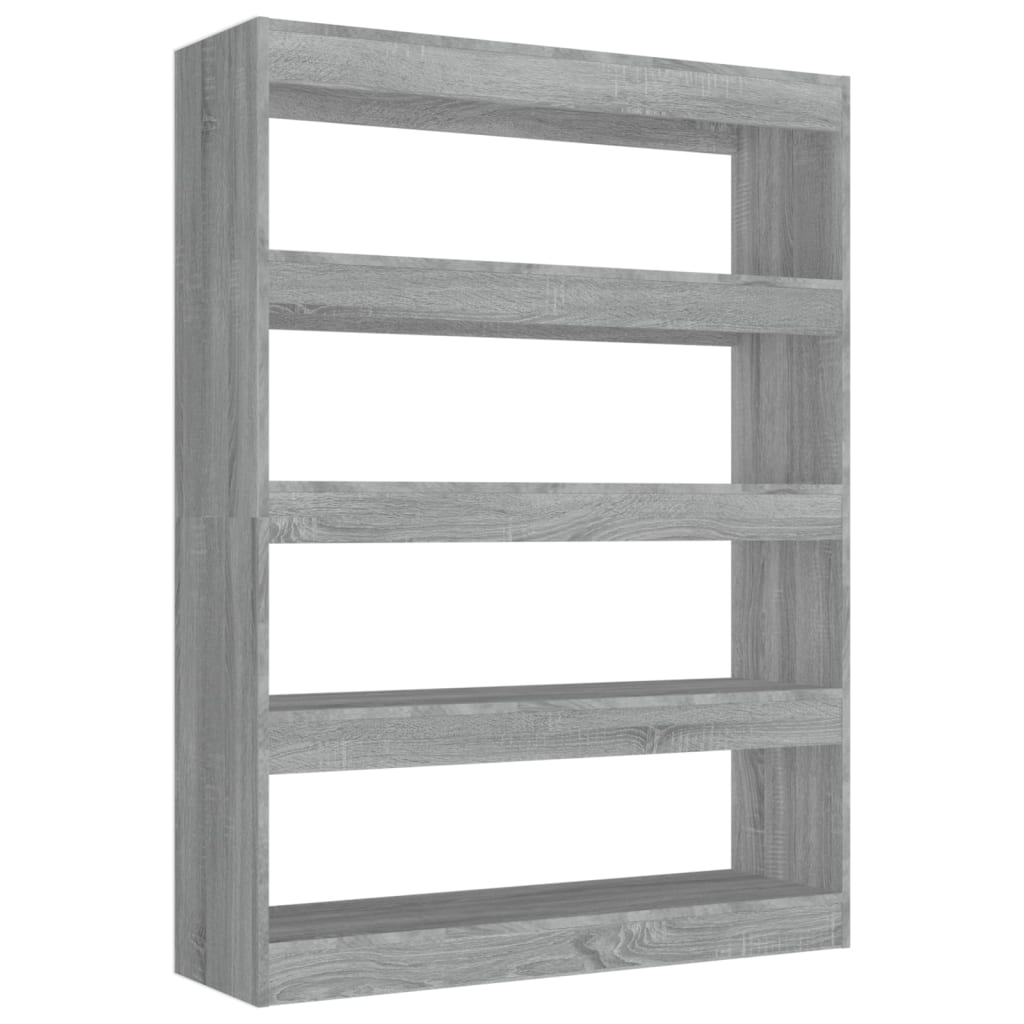 vidaXL Book Cabinet/Room Divider Gray Sonoma 39.4"x11.8"x53.1"
