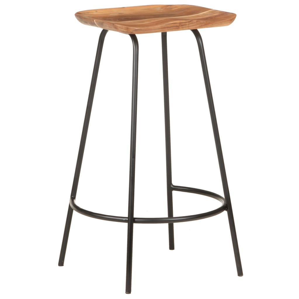 vidaXL Bar Stools 2 pcs Solid Acacia Wood