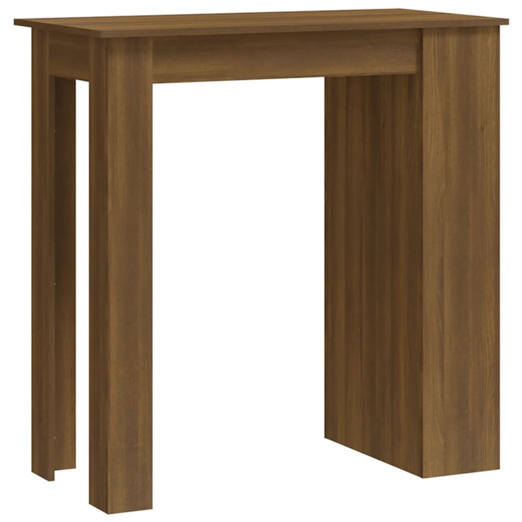 vidaXL Bar Table with Storage Rack Brown Oak 40.2"x19.7"x40.7" Engineered Wood