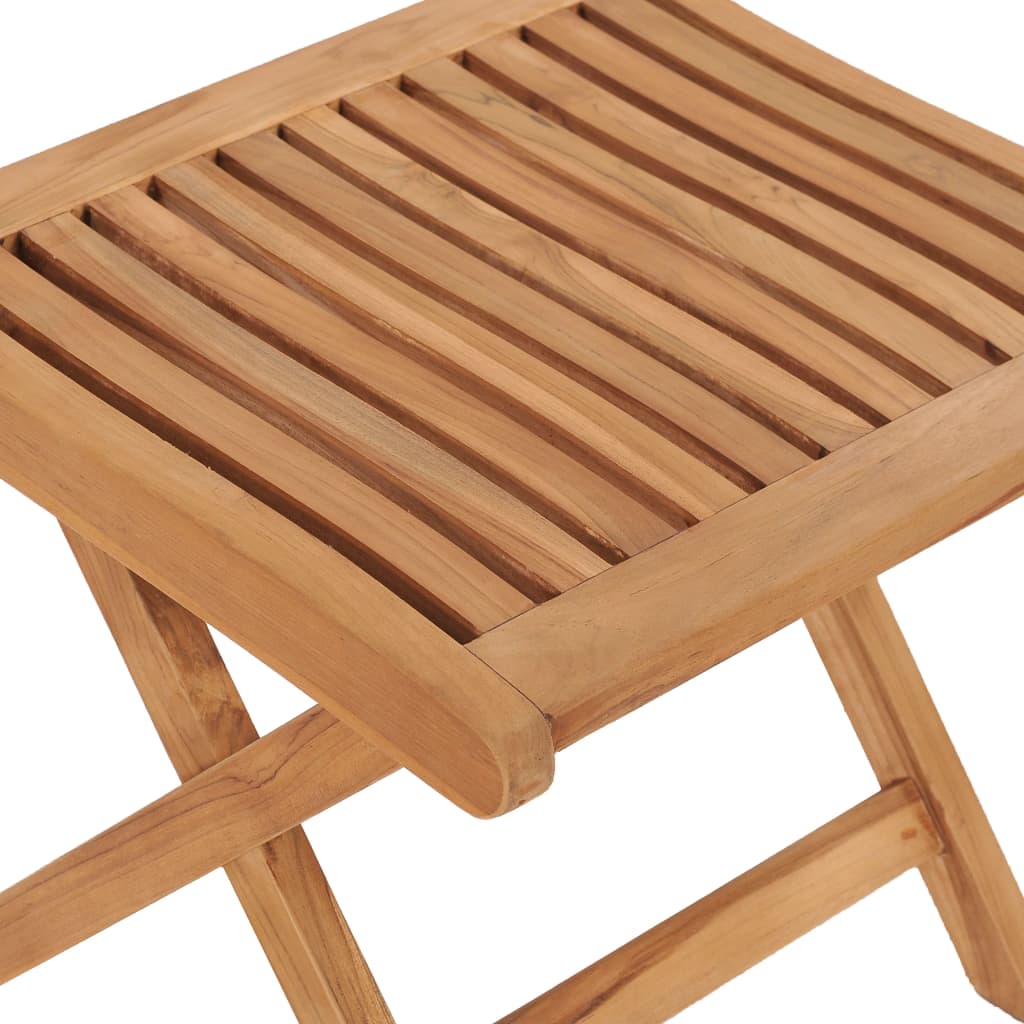 vidaXL Folding Footrest 18.3"x19.3"x16.3" Solid Teak Wood