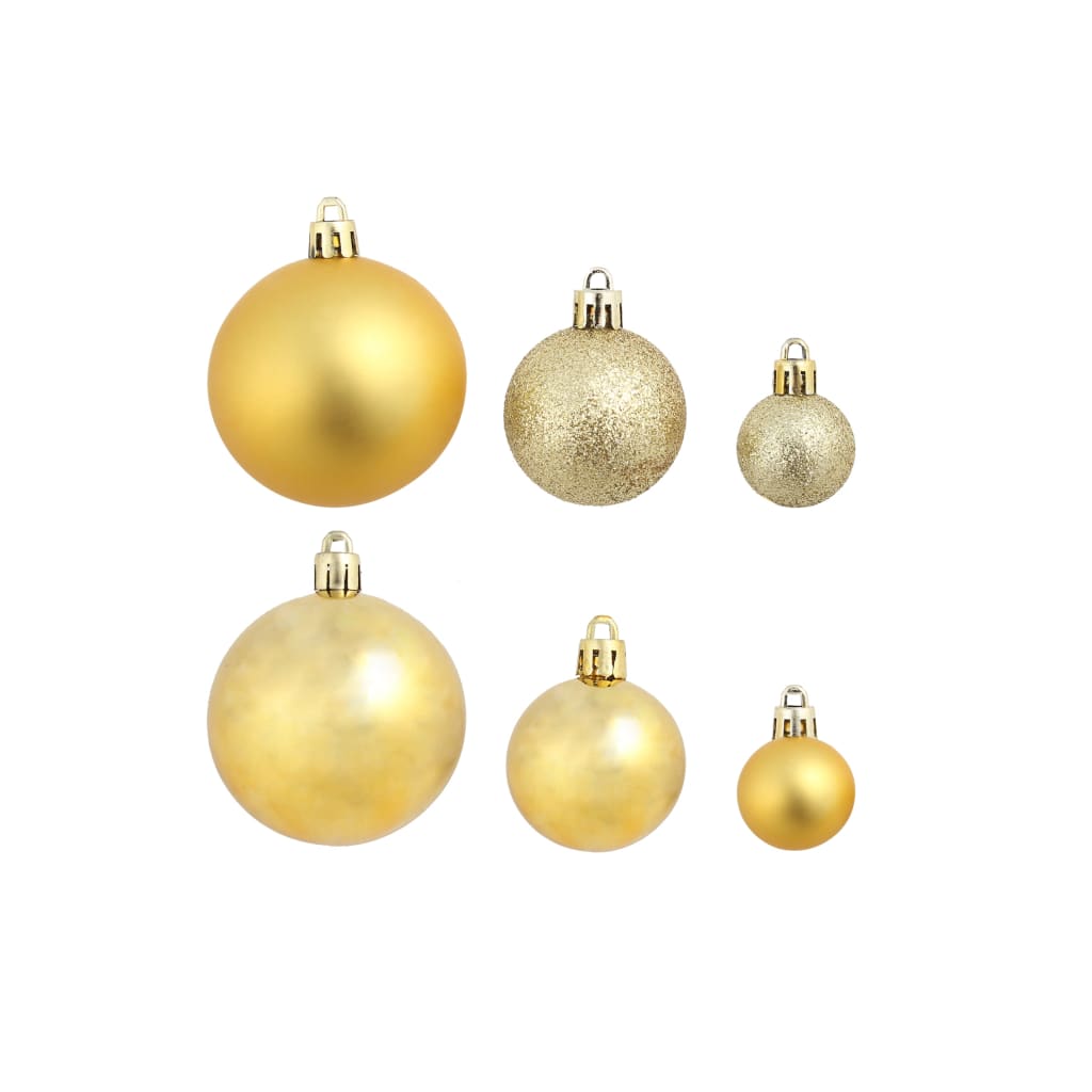 vidaXL Christmas Balls 100 pcs Silver/Gold