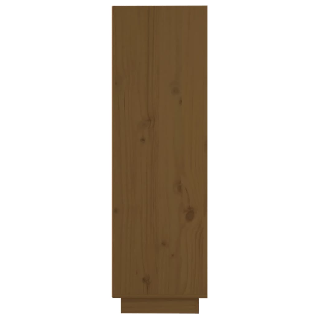 vidaXL Highboard Honey Brown 14.6"x13.4"x43.3" Solid Wood Pine