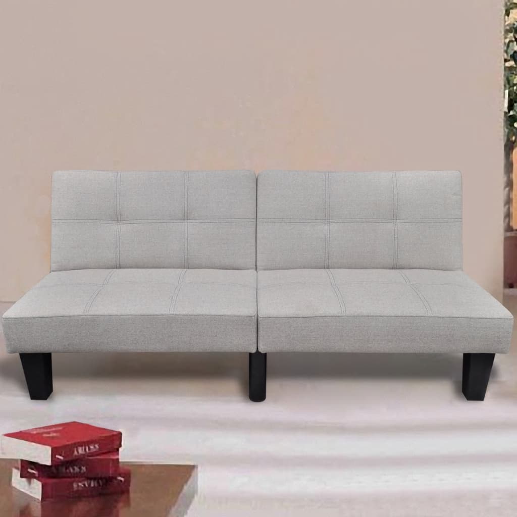 vidaXL Sofa Bed Fabric Adjustable Beige