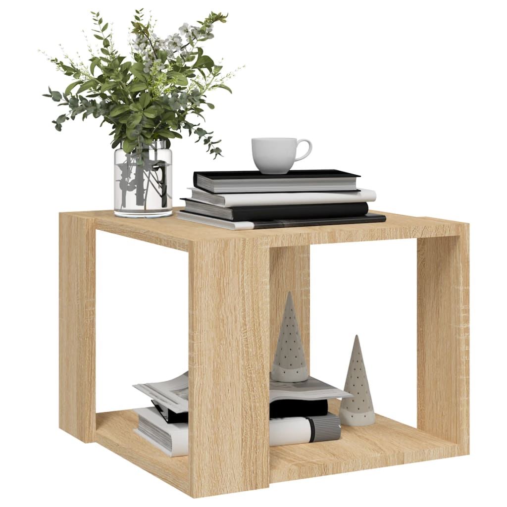 vidaXL Coffee Table Sonoma Oak 16"x16"x12" Engineered Wood