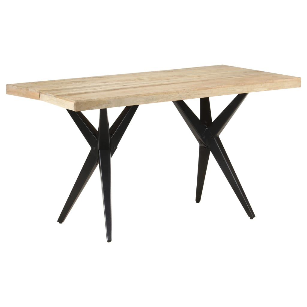 vidaXL Dining Table 55.1"x27.6"x29.9" Rough Mango Wood