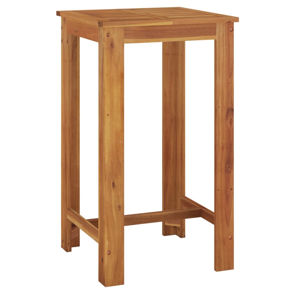 vidaXL Patio Bar Table 23.6"x23.6"x41.3" Solid Wood Acacia