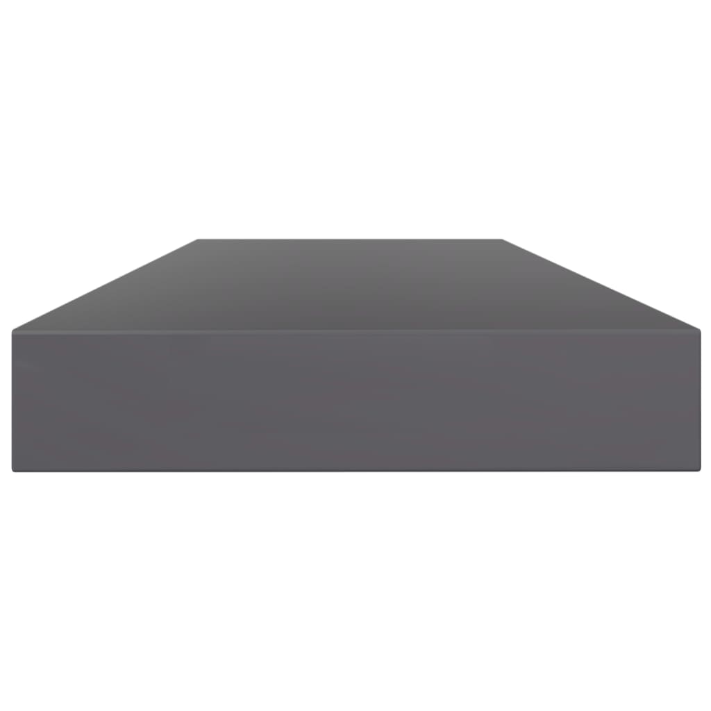vidaXL Bookshelf Boards 8 pcs High Gloss Gray 39.4"x3.9"x0.6" Engineered Wood