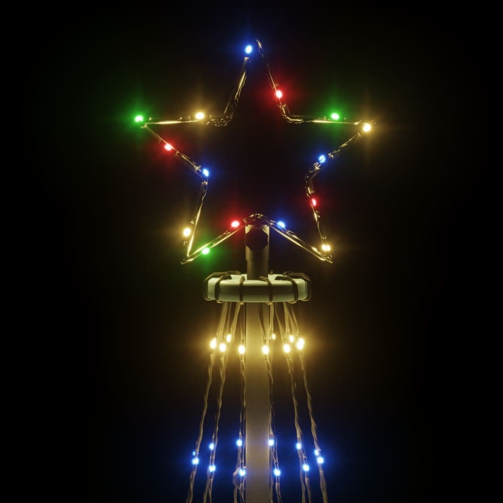 vidaXL Christmas Tree with Spike Colorful 732 LEDs 16 ft