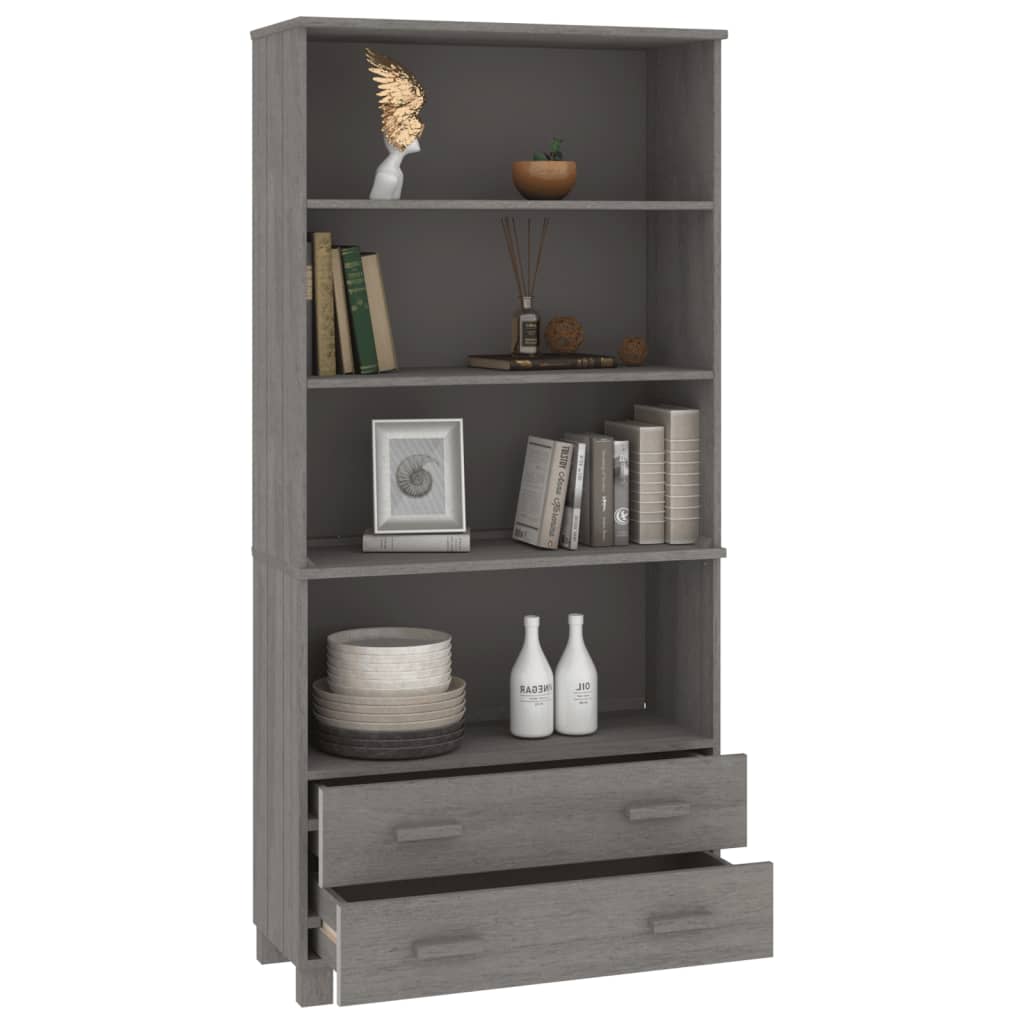 vidaXL Highboard HAMAR Solid Wood Pine Light Gray