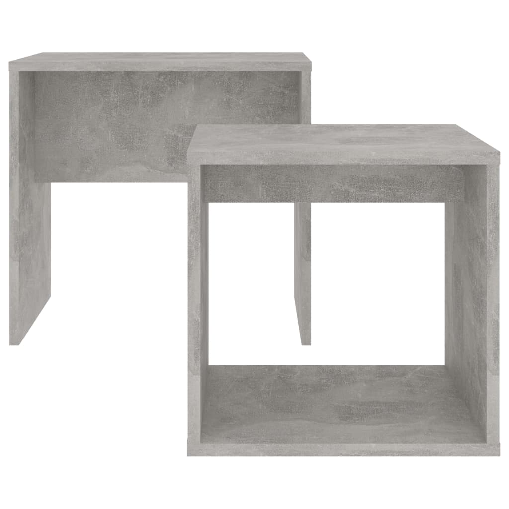 vidaXL Coffee Table Set Concrete Gray 18.9"x11.8"x17.7" Engineered Wood