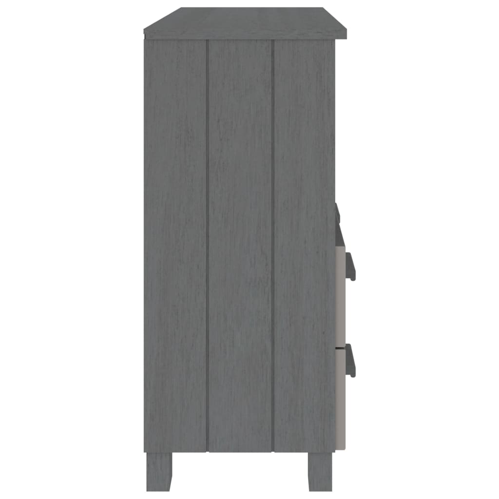 vidaXL Sideboard HAMAR Dark Gray 33.5"x13.8"x31.5" Solid Wood Pine
