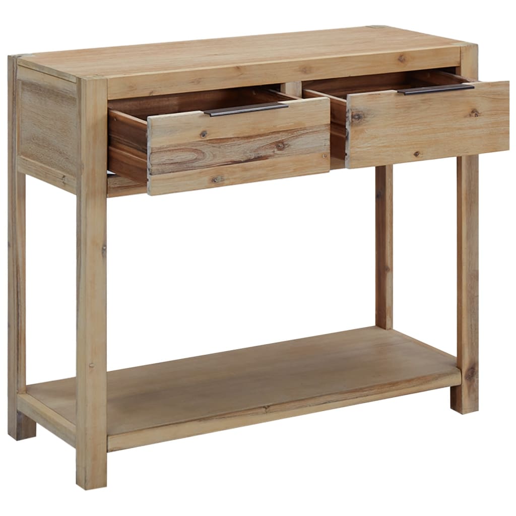 vidaXL Console Table 32.3"x13"x28.7" Solid Acacia Wood