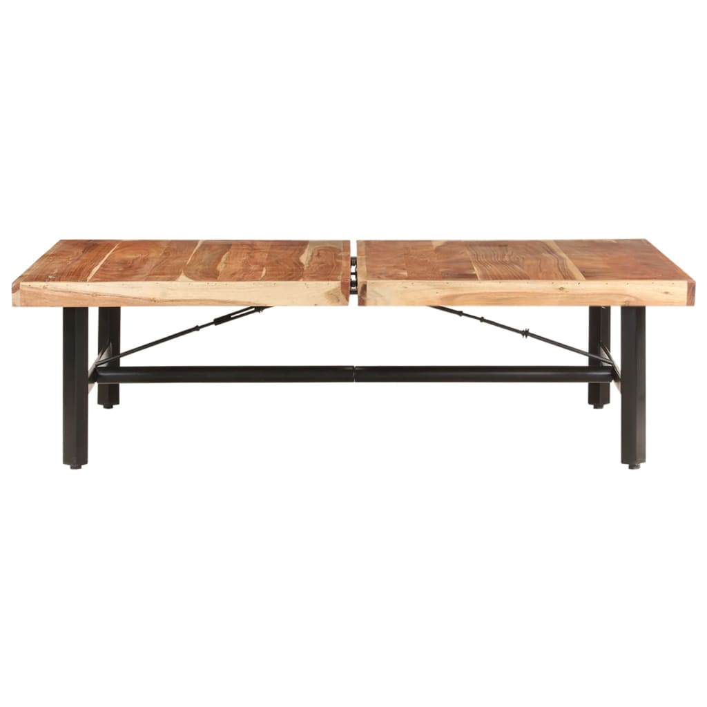 vidaXL Coffee Table 55.9"x35.4"x16.5" Solid Acacia Wood