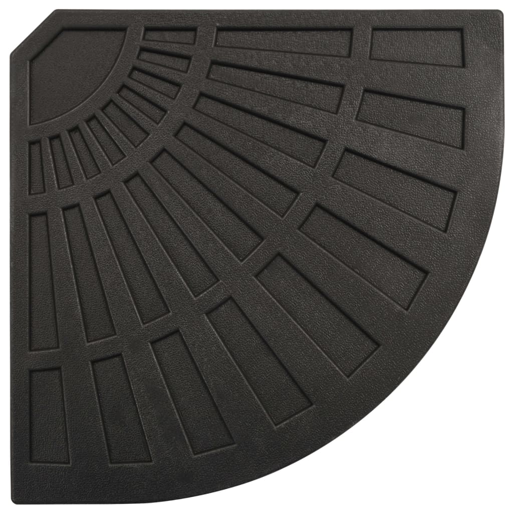 vidaXL Umbrella Weight Plate Black Fan-shaped 44.1 lb