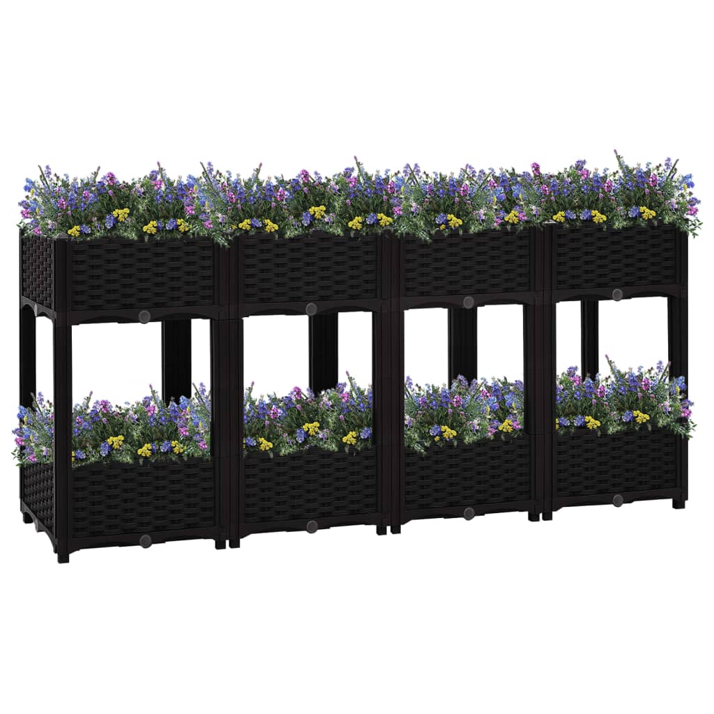 vidaXL Raised Bed 63"x15.7"x28" Polypropylene