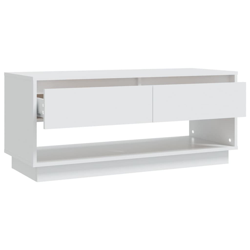 vidaXL TV Stand White 40.2"x16.1"x17.3" Engineered Wood