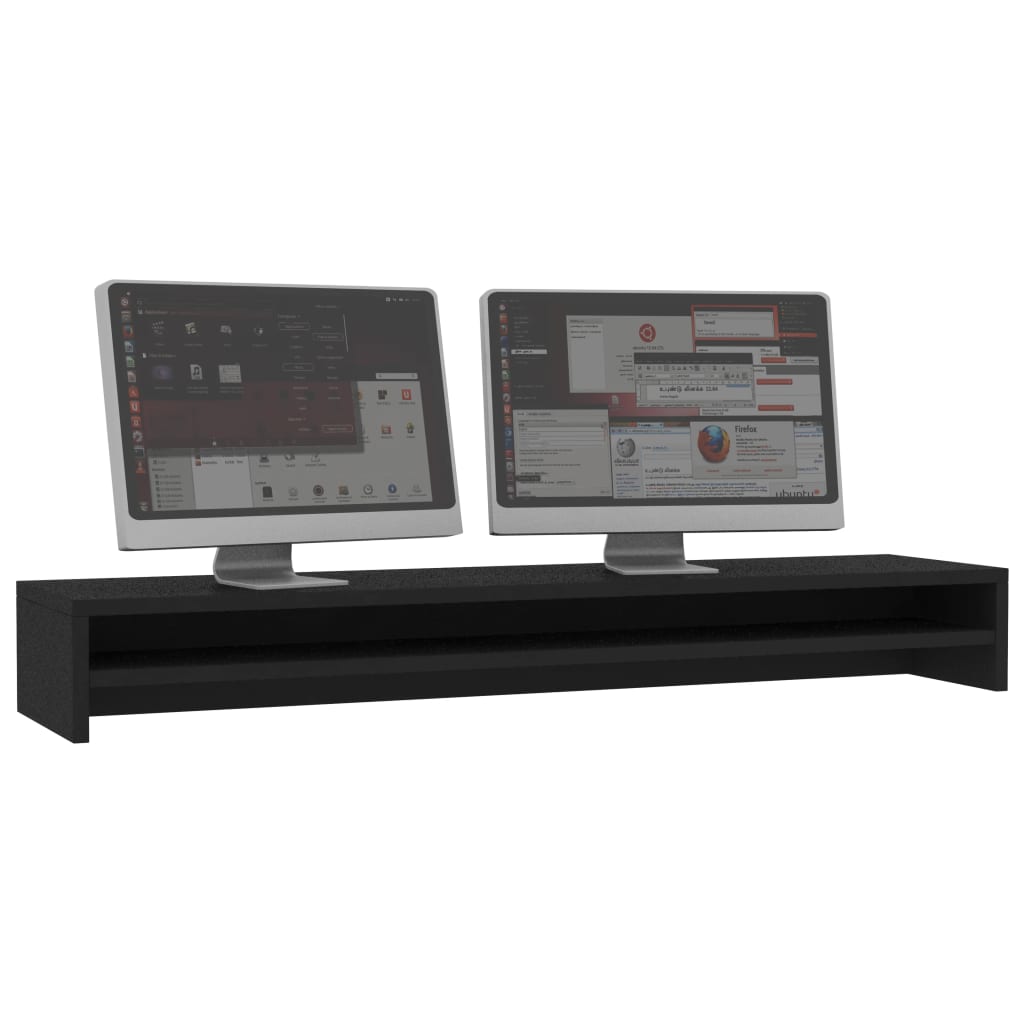 vidaXL Monitor Stand Black 39.4" x 9.4" x 5.1" Engineered Wood