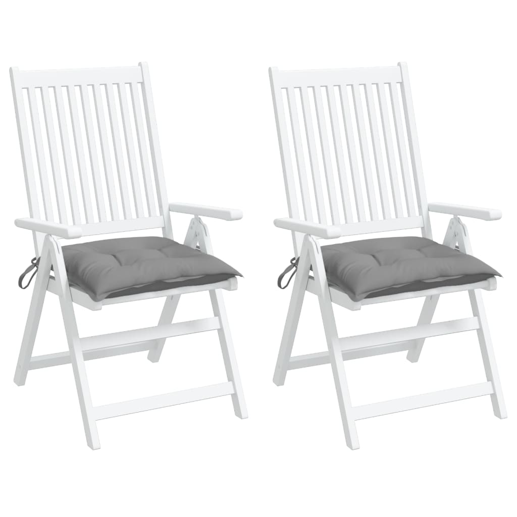 vidaXL Chair Cushions 2 pcs Gray 19.7"x19.7"x2.8" Fabric