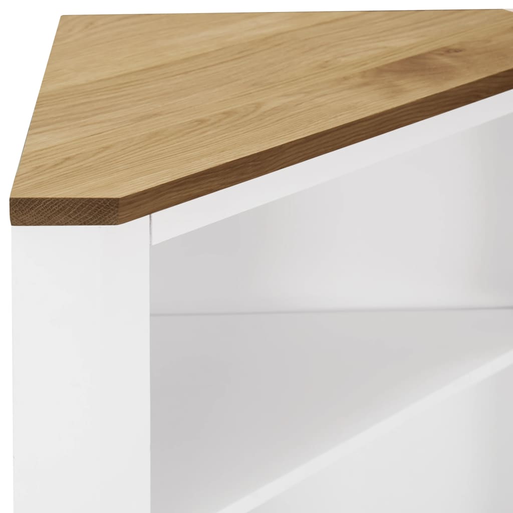 vidaXL Corner Cabinet 23.2"x14.2"x39.4" Solid Oak Wood