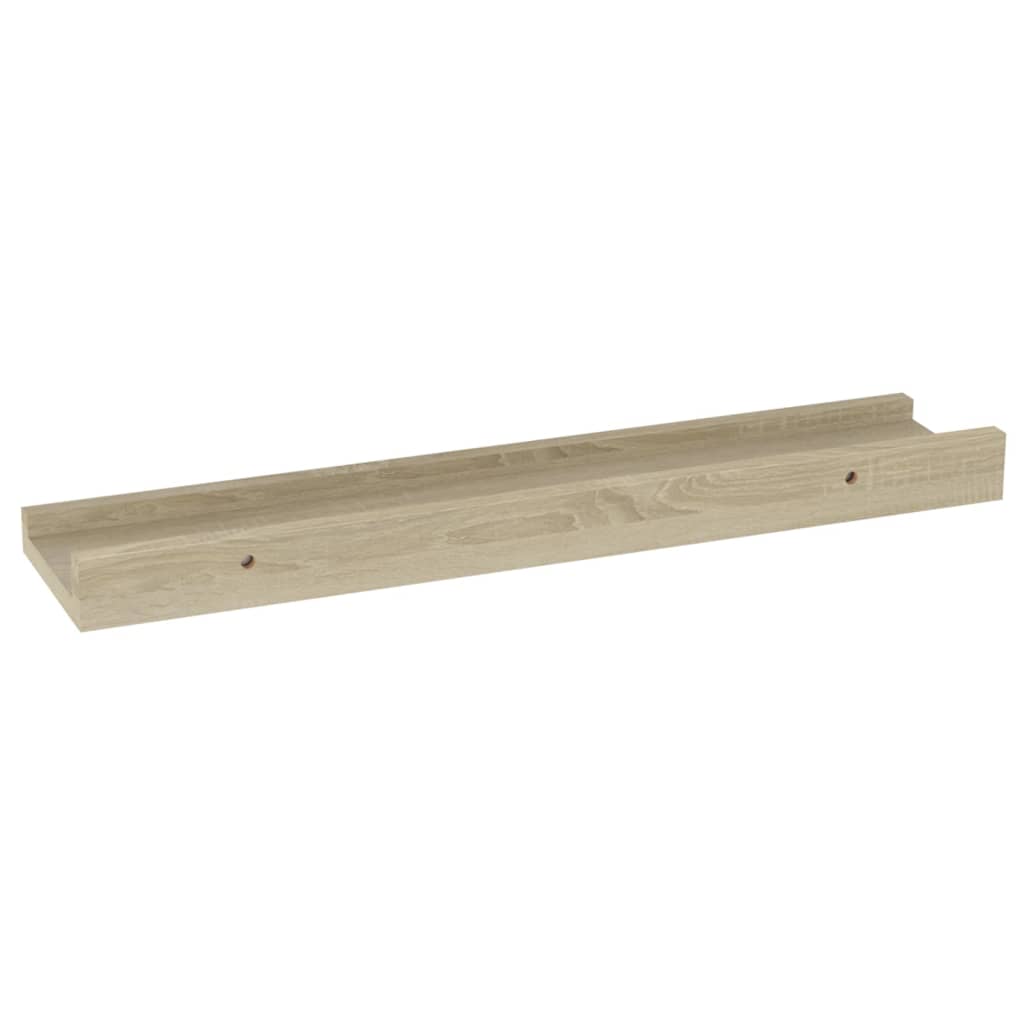 vidaXL Wall Shelves 2 pcs Sonoma Oak 15.7"x3.5"x1.2"