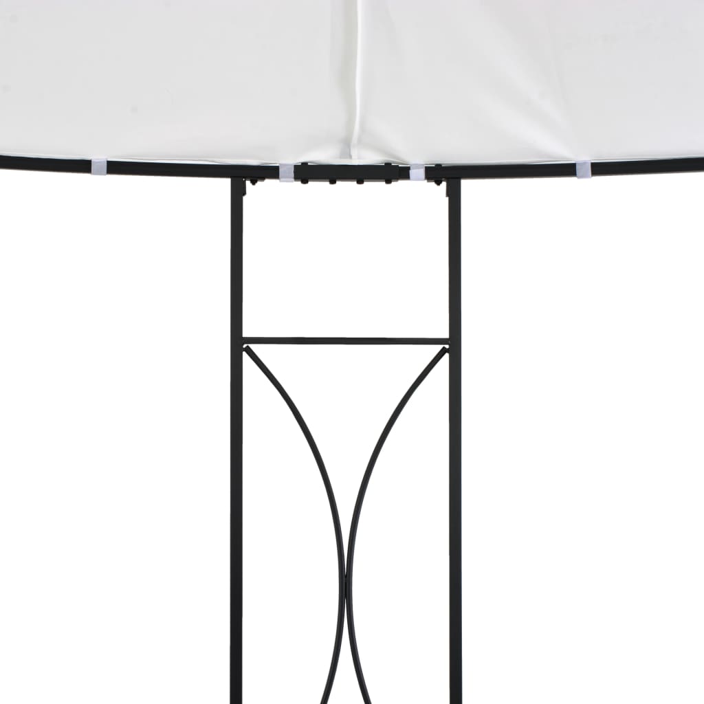 vidaXL Gazebo 118.1"x114.2" White Round