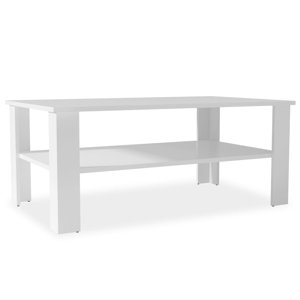 vidaXL Coffee Table Engineered Wood 39.4"x23.2"x16.5" White