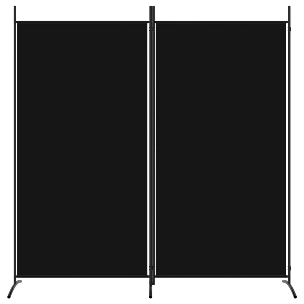 vidaXL 2-Panel Room Divider Black 68.9"x70.9" Fabric