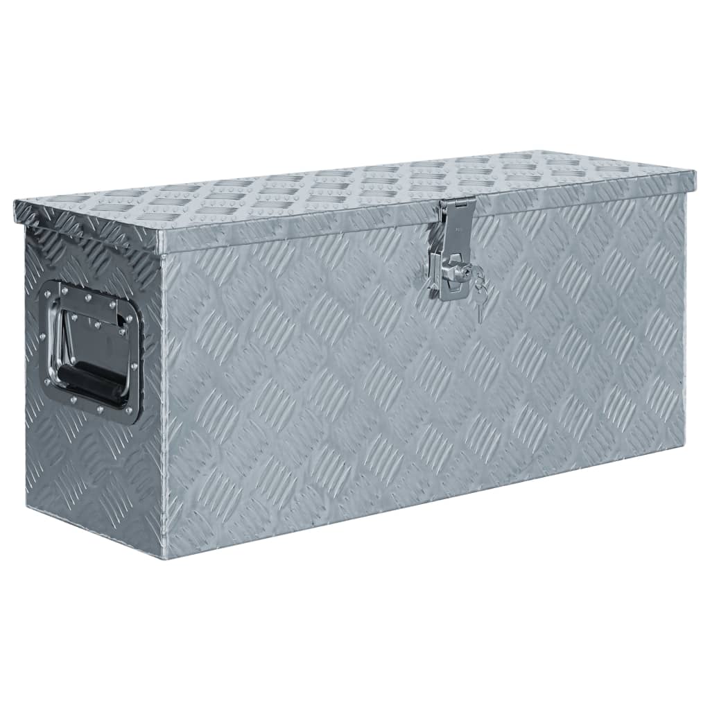 vidaXL Aluminum Box 30.1"x10.4"x13" Silver