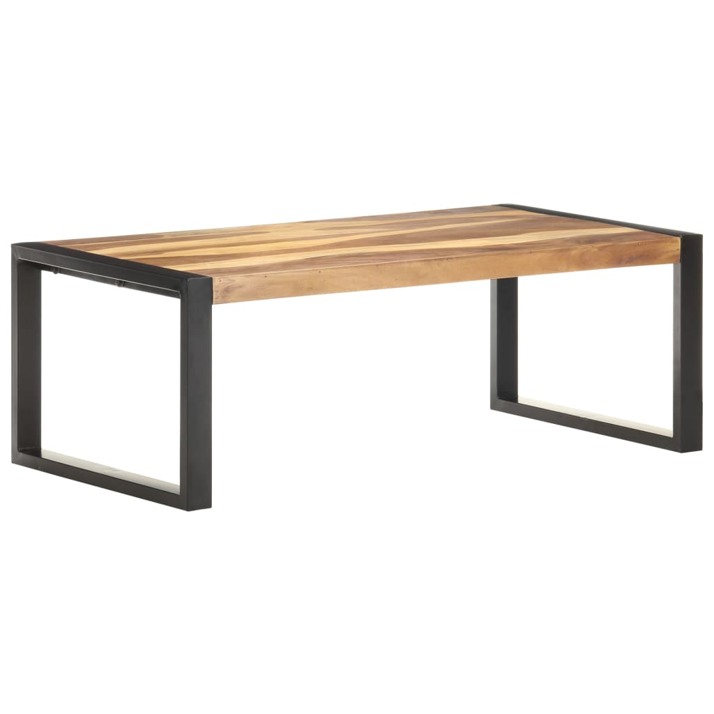 vidaXL Coffee Table 43.3"x23.6"x15.7" Solid Wood with Sheesham Finish