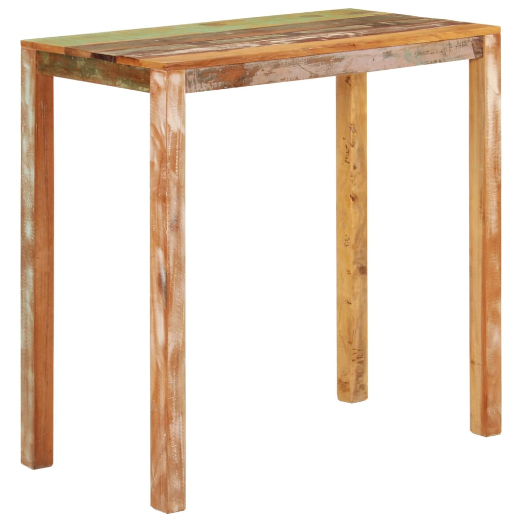 vidaXL Bar Table 44.1"x21.7"x42.5" Solid Wood Reclaimed