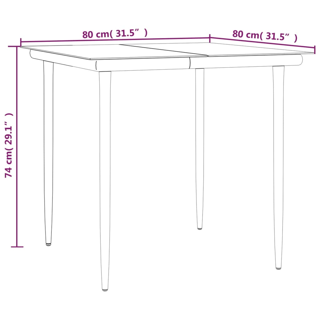 vidaXL 5 Piece Patio Dining Set with Cushions Black and Gray Poly Rattan