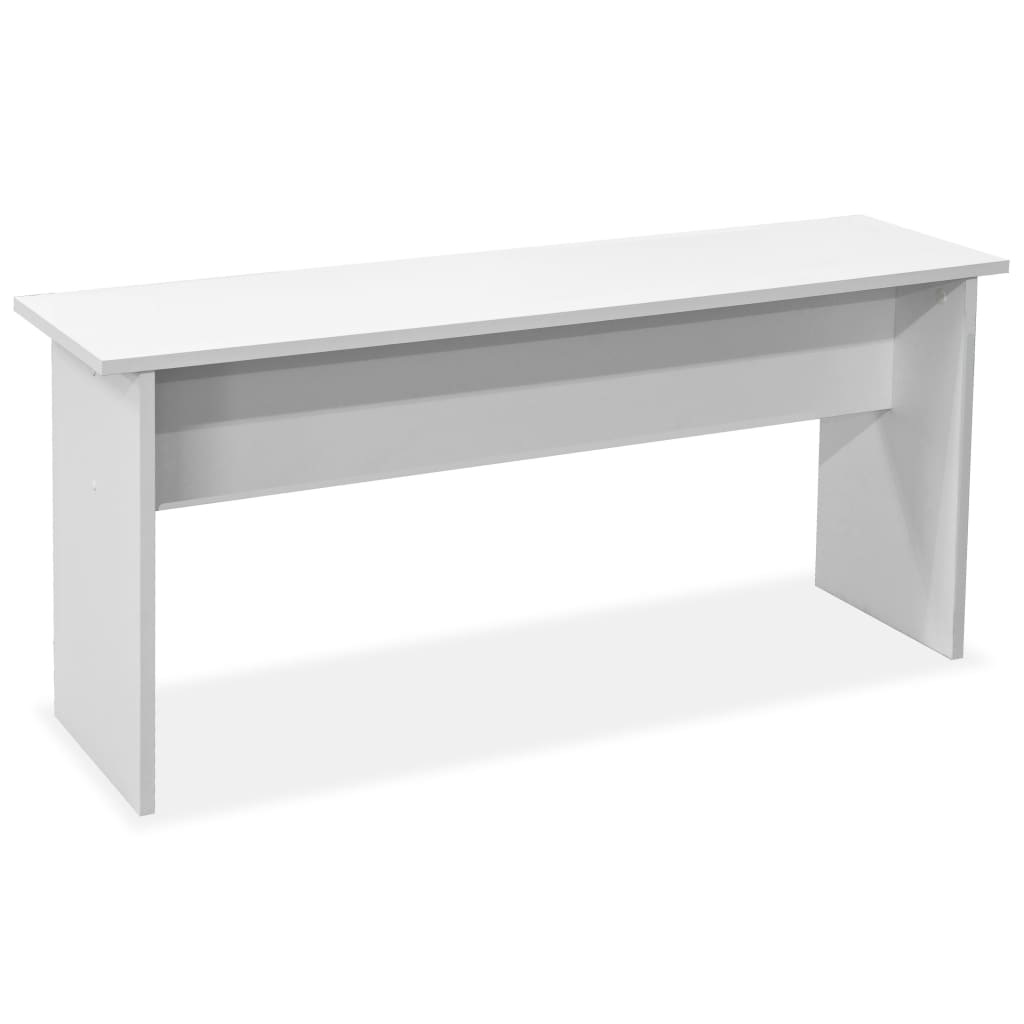 vidaXL Dining Table and Benches 3 Pieces Engineered Wood White