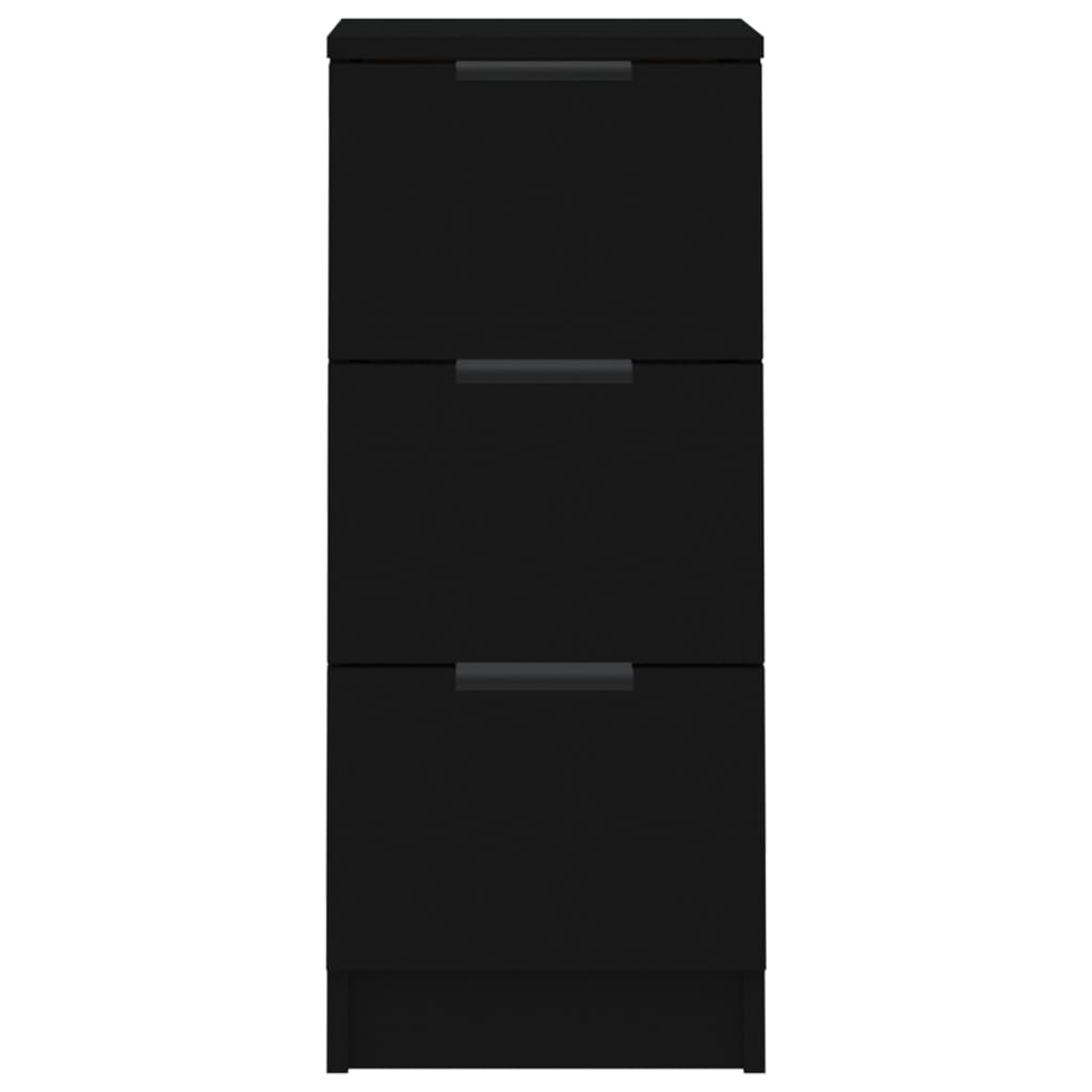 vidaXL Sideboard Black 11.8"x11.8"x27.6" Engineered Wood