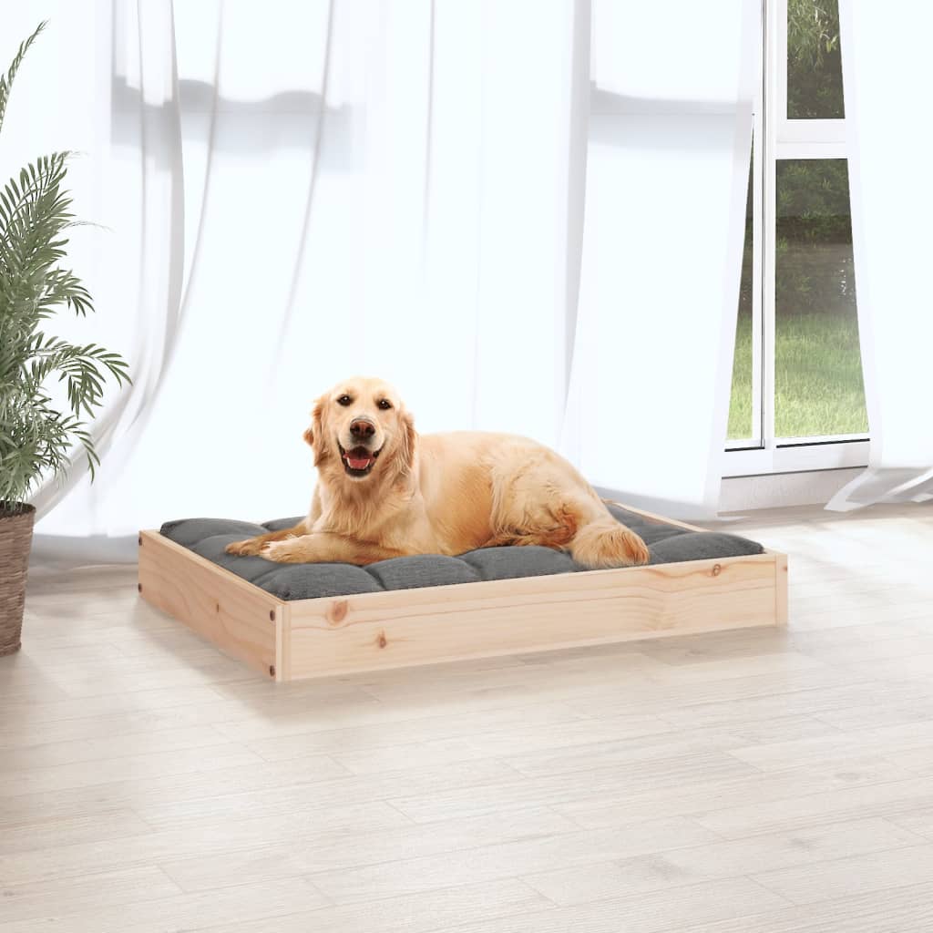 vidaXL Dog Bed 28.1"x21.3"x3.5" Solid Wood Pine